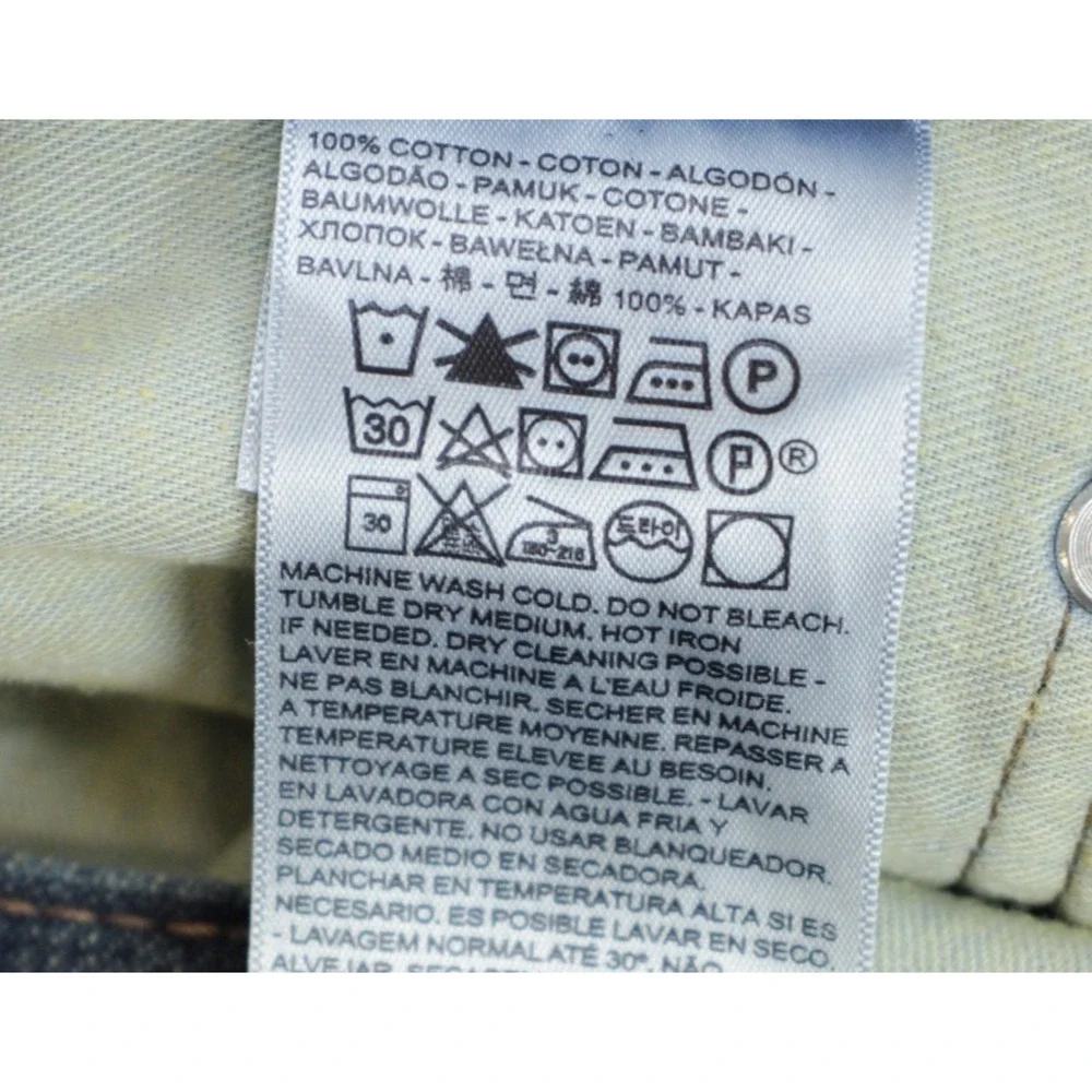 Levis Jeans Mens Size 34 x 34 Blue 100% Cotton 514 Regular Straight Leg‎